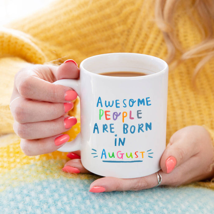 Awesome People Are Born In August' Birthday Greeting Card