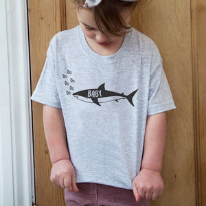 Adult And Children's Shark T-Shirt Set