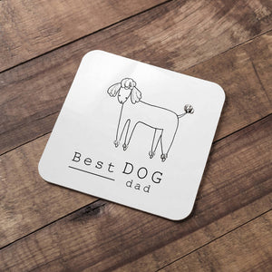 Best Dog Dad Illustration Breed Coaster