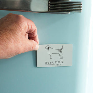 Best Dog Dad Illustration Breed Fridge Magnet