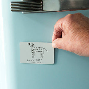 Best Dog Dad Illustration Breed Fridge Magnet