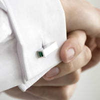 Birthstone Couples Personalised Bar Cufflinks