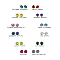 Birthstone Couples Personalised Bar Cufflinks