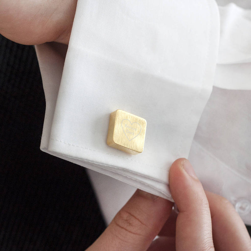 Bonus Dad' Step Dad Engraved Square Cufflinks