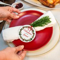 'Christmas At' Personalised Surname Christmas Napkin Holder
