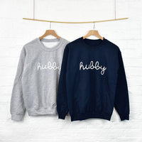 Wifey Hubby Couples Sweatshirt Jumper