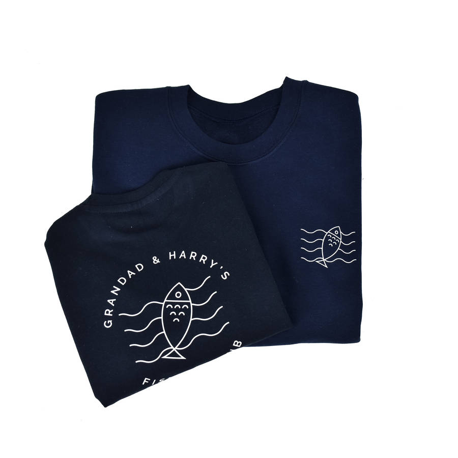 Dad And Me Adventure Club Navy Sweatshirt Jumper Set