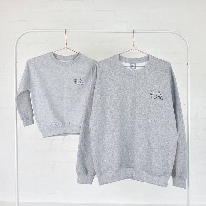 Dad And Me Adventure Club Grey Sweatshirt Jumper Set