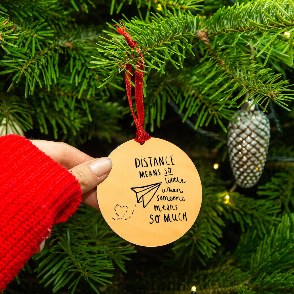 Distance Means Little' Long Distance Xmas Decoration