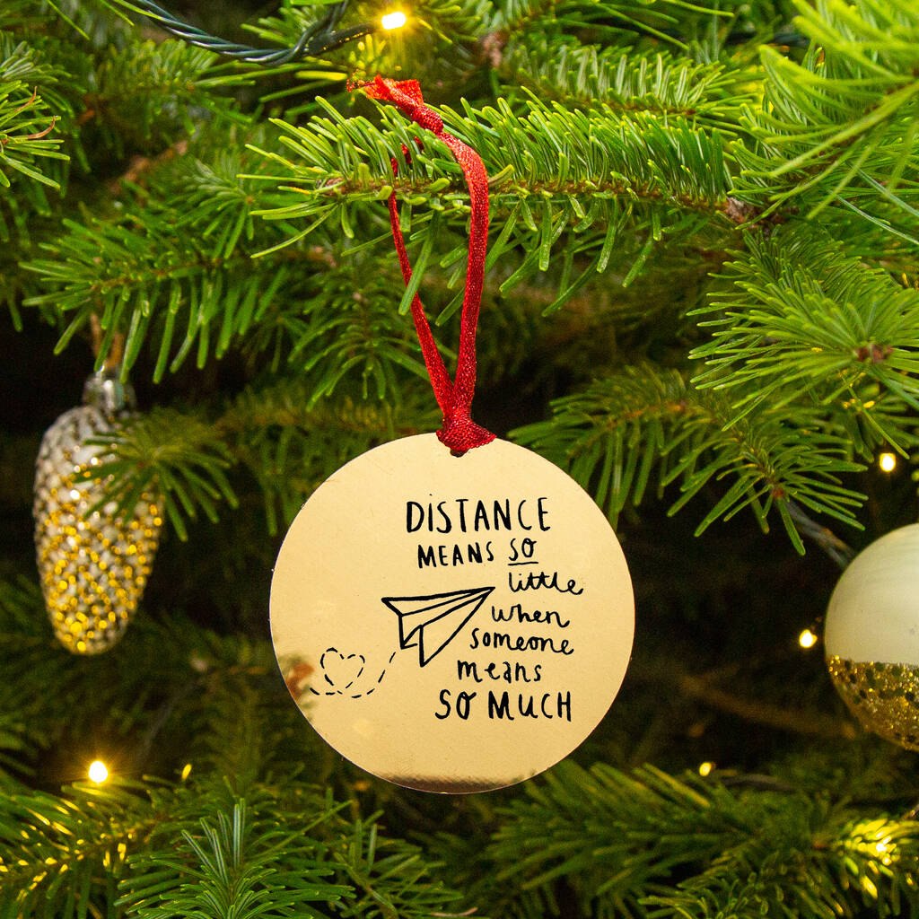 Distance Means Little' Long Distance Xmas Decoration