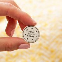 Dream, Believe, Achieve' Pocket Token Keepsake Keyring
