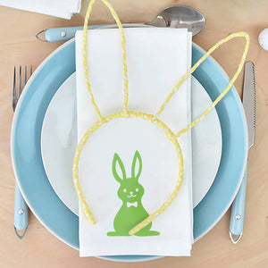 Easter Bunny Rabbit Silhouette Napkin