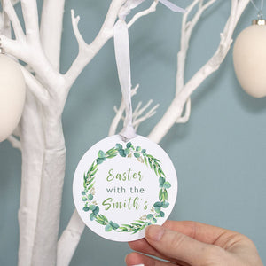 Easter With The' Personalised Easter Wreath Decoration