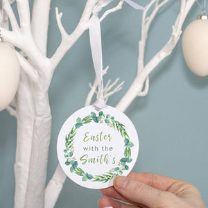 Easter With The' Personalised Easter Wreath Decoration