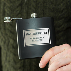 Fatherhood Is A Whisky Business' Hip Flask