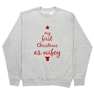 First Christmas As Hubby And Wifey Christmas Jumper Set