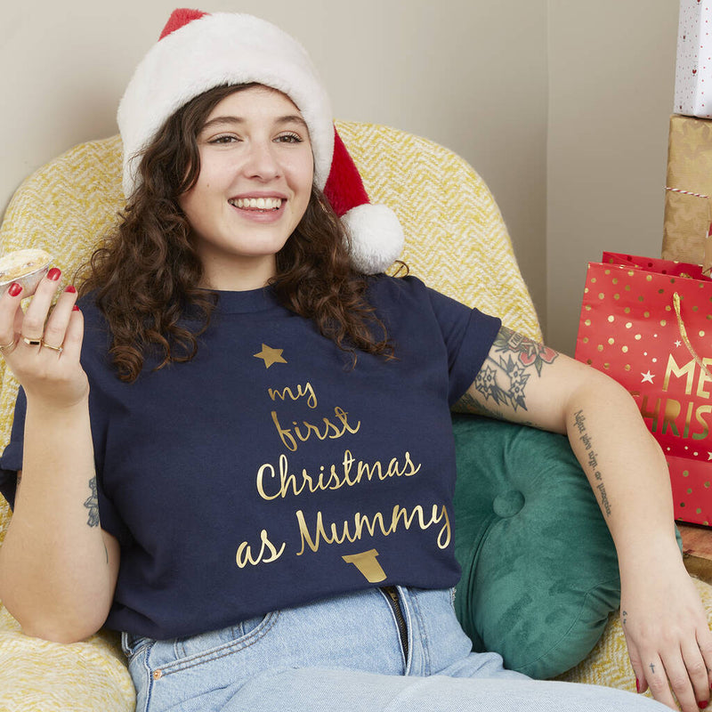 First Christmas As Mummy New Mum Christmas T Shirt