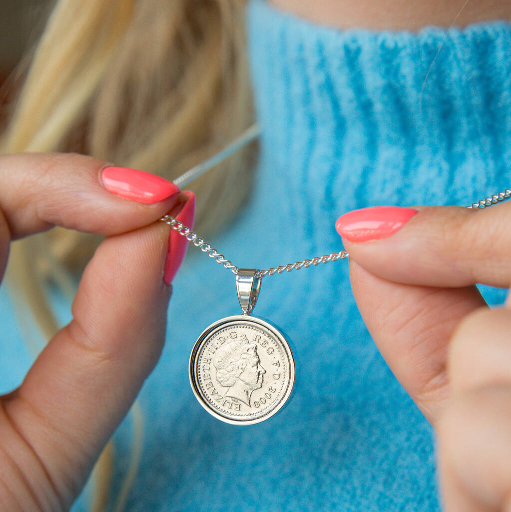 Five Pence 5p Coin Birthday Necklace 1969 To 2009