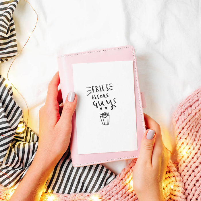 Fries Before Guys Palentine's Friendship Greeting Card