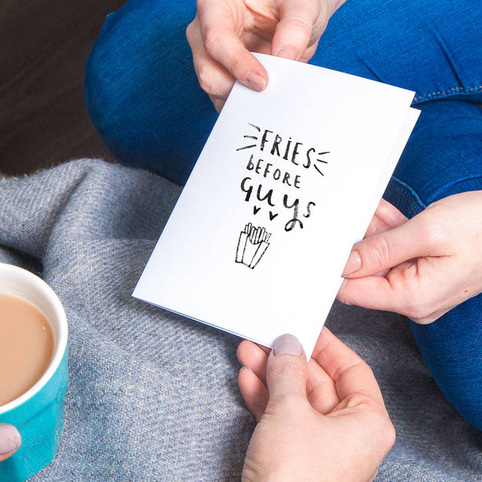 Fries Before Guys Palentine's Friendship Greeting Card