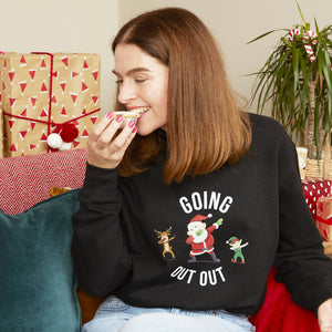 Going Out Out Santa Dab Christmas Sweatshirt