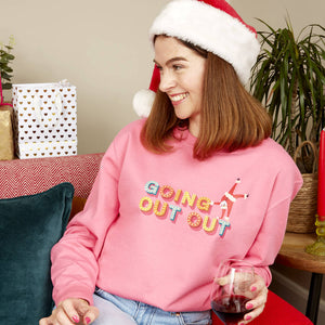 Going Out Out Santa Somersault Christmas Sweatshirt