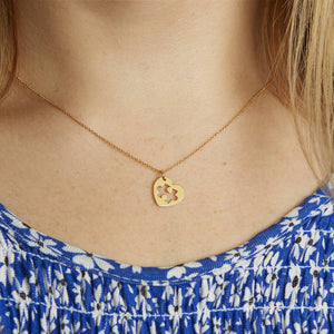 Sterling Silver Mum And Me Jigsaw Puzzle Heart Necklace