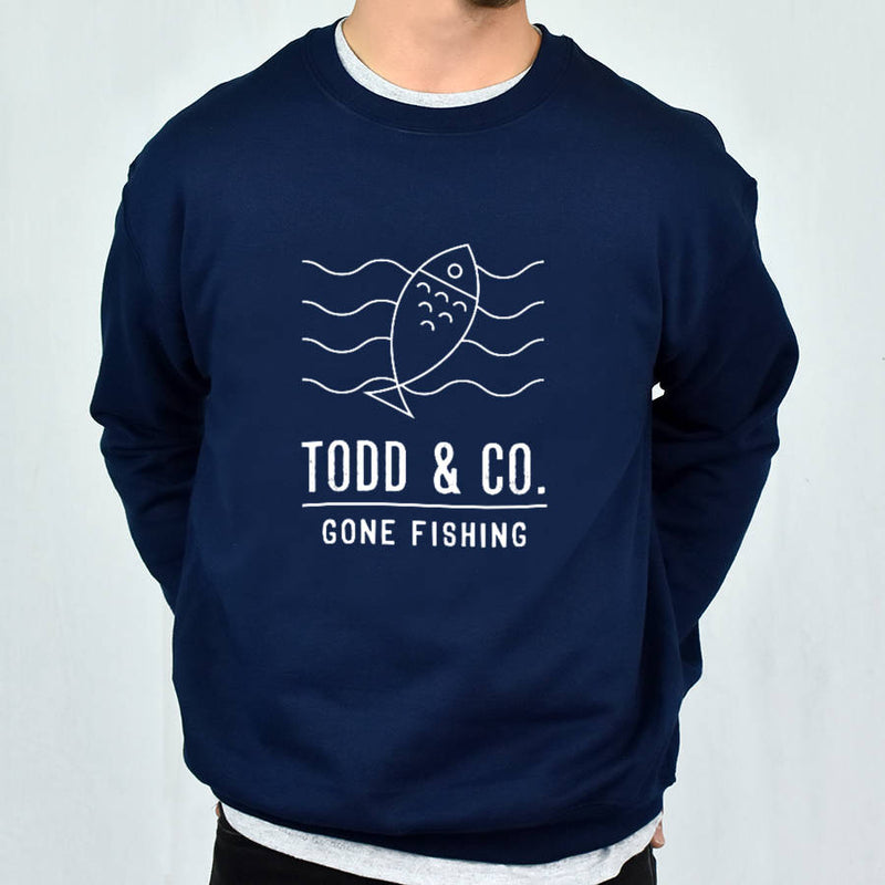 Gone Fishing' Personalised Adventure Men's Sweatshirt