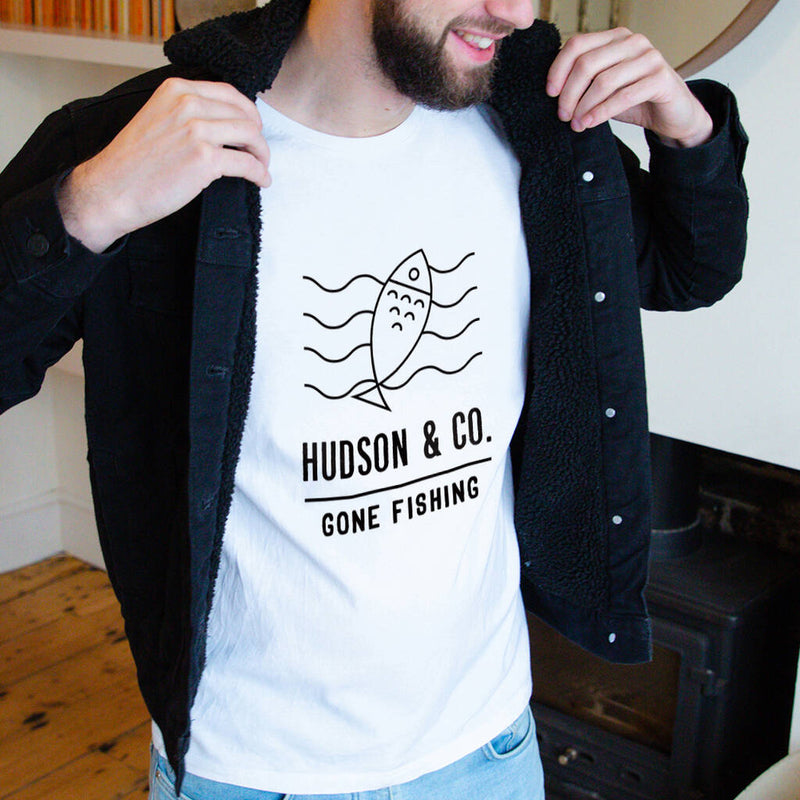 Gone Fishing' Personalised Adventure Men's T-Shirt
