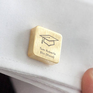 Graduation Personalised Square Cufflinks
