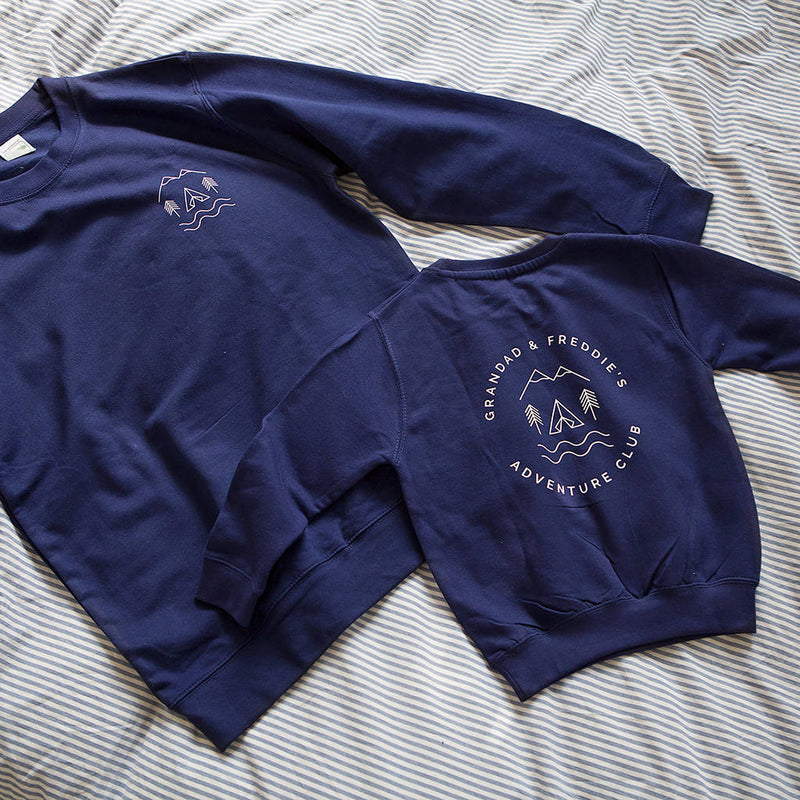 Grandad And Me Adventure Club Navy Sweatshirt Jumper Set