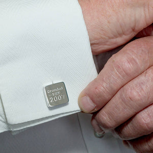 Grandad Est. Year Personalised Square Cufflinks