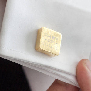 Grandad Est. Year Personalised Square Cufflinks