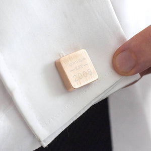 Grandad Est. Year Personalised Square Cufflinks