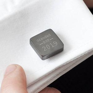 Grandad Est. Year Personalised Square Cufflinks