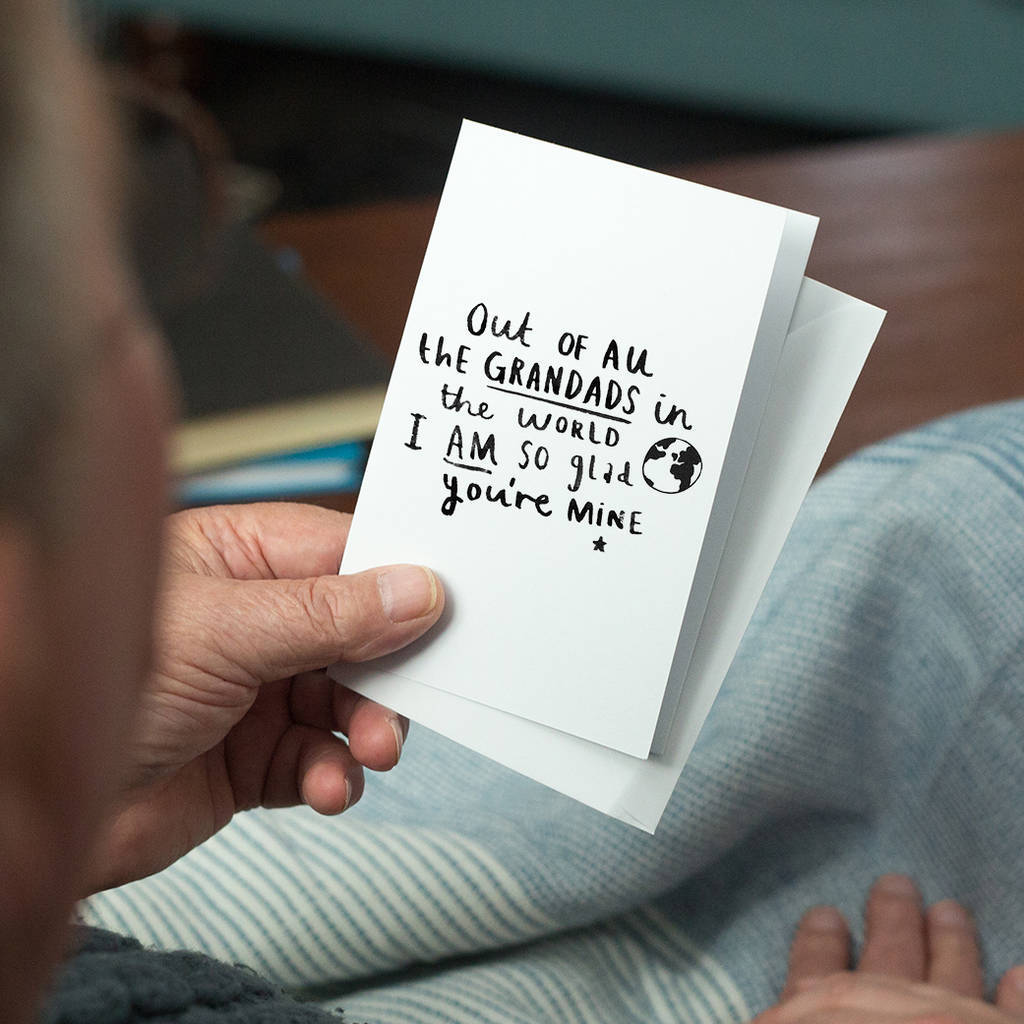 Grandad I Am So Glad You're Mine' Bookmark GOLD