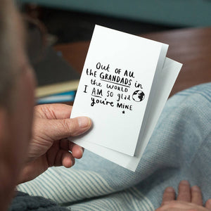 Grandad 'Outnumbered by grandchildren' Bookmark Silver