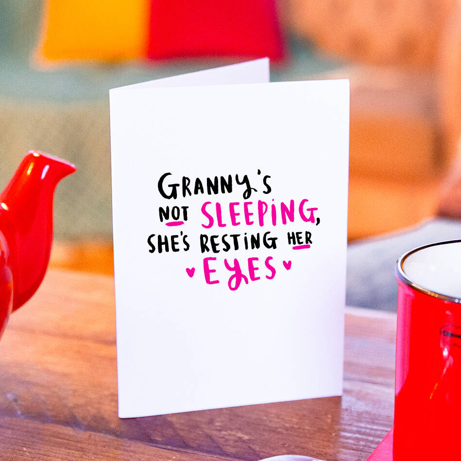 Grandma's Not Sleeping she's resting Her Eyes' Mug
