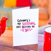 Grandma's Not Sleeping she's resting Her Eyes' Mug