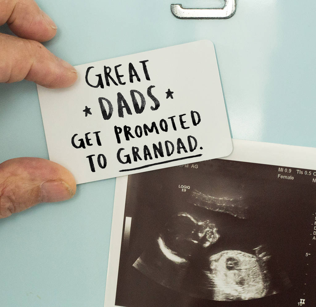 Great Dads Get Promoted To Grandad' Fridge Magnet