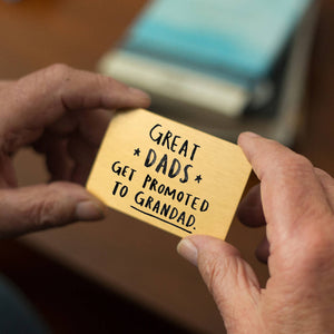 Great Dads Get Promoted To Grandpa' Wallet Card