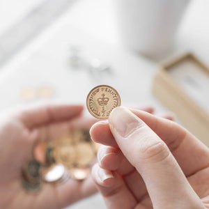 40th Birthday 1983 Half Penny Coin Keyring