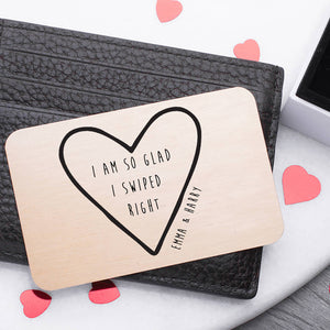 Personalised 'I Swiped Right' Online Dating Wallet Card