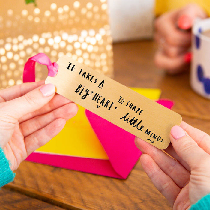 It Takes A Big Heart' Thank You Teacher Bookmark