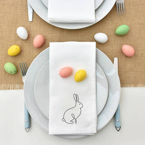 Linear Easter Bunny Rabbit Napkin