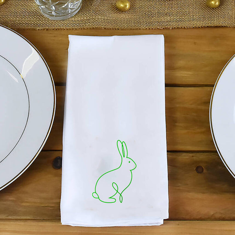 Linear Easter Bunny Rabbit Napkin