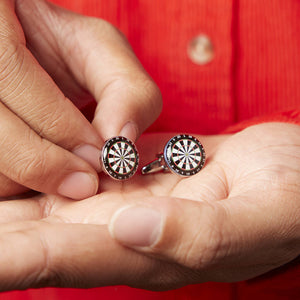 Dartboard Shaped Mens Cufflinks