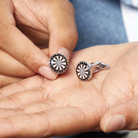 Dartboard Shaped Mens Cufflinks