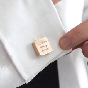 Milestone Written Year Personalised Square Cufflinks