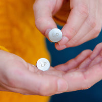Monogram Solid Circle Disc Personalised Cufflinks